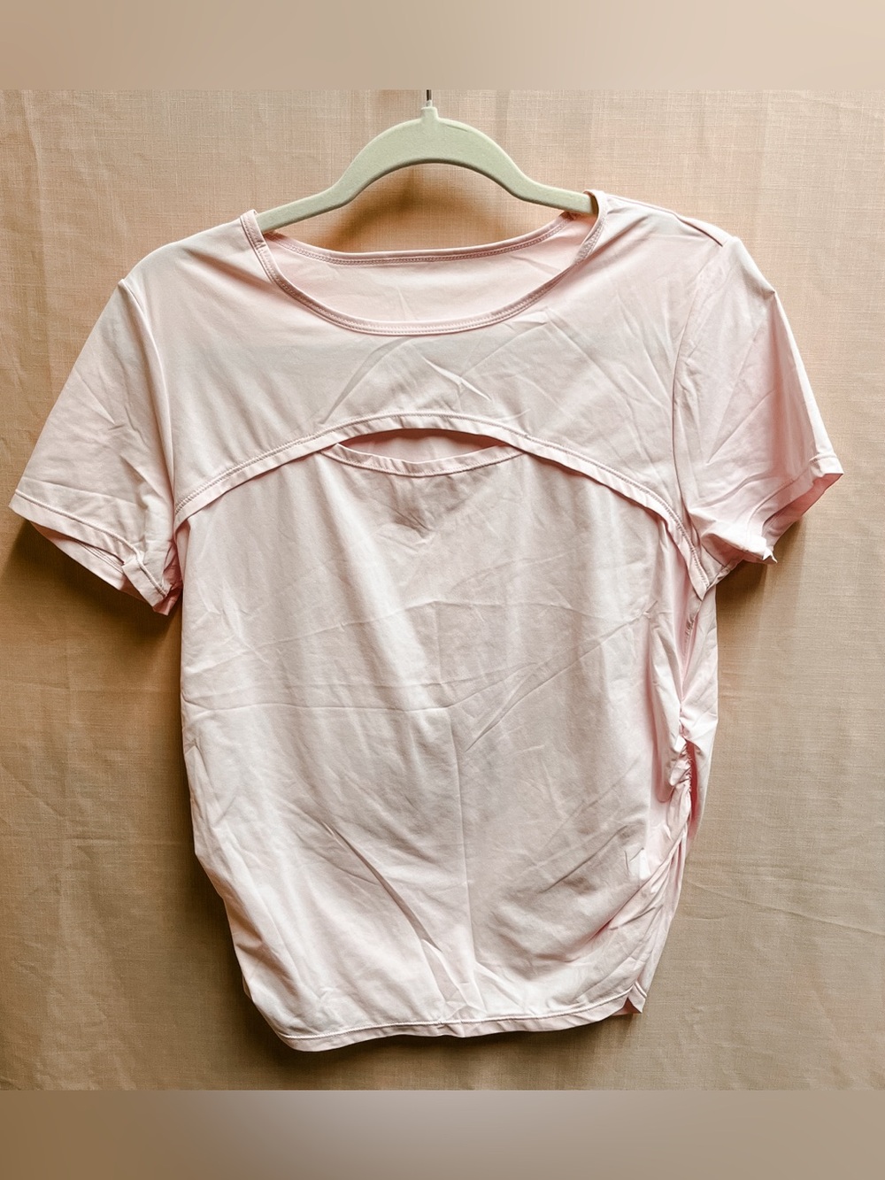 Halara Breezeful Short Sleeve Cut Out Ruched Workout Tee - NWOT